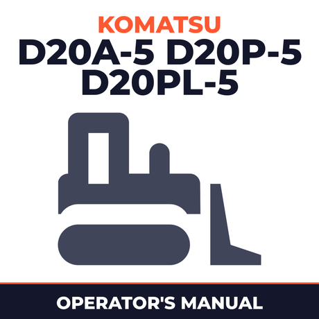 KOMATSU D20A-5, D20P-5, D20PL-5 BULLDOZER Operation & Maintenance Manual (S/N: 45001 and up, 45003 and up)