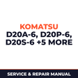 KOMATSU D20A-6, D20P-6, D20S-6, D20Q-6, D21A-6, D21P-6, D21S-6, D21Q-6 BULLDOZER Service Shop Repair Manual