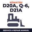 KOMATSU D20A,P,S,Q-6 D21A,P,S,Q-6 DOZER Service Shop Manual