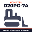 Komatsu D20PG-7A Bulldozer Workshop Repair Service Manual