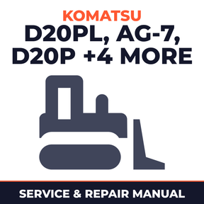 Komatsu D20PL,PLL,AG-7, D20P,PG-7A, D21A,S,AG,QG-7, D21PG-7A Dozer Bulldozer Workshop Service Repair Manual