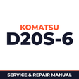 Komatsu D20S-6 Bulldozer Workshop Service Manual Repair
