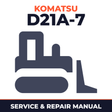 Komatsu D21A-7 Bulldozer Workshop Repair Service Manual