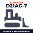Komatsu D21AG-7 Bulldozer Workshop Service Manual for Repair