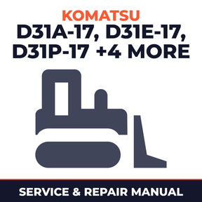 Komatsu D31A-17, D31E-17, D31P-17, D31PL-17, D31PLL-17, D31P-17A, D31P-17B Dozer Bulldozer Service Repair Manual - 3200