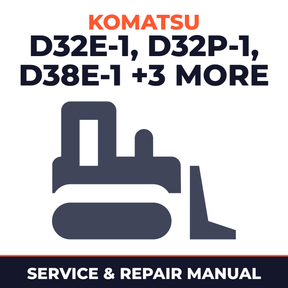 Komatsu D32E-1, D32P-1, D38E-1, D38P-1, D39E-1, D39P-1 Crawler Tractor Complete Workshop Service Repair Manual