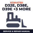 Komatsu D32E D38E D39E D32P D38P D39P-1-1A Shop Manual