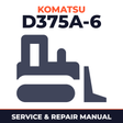 Komatsu D375A-6 Bulldozer Workshop Service Manual for Repair