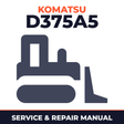 Komatsu D375A5 Dozer Bulldozer Complete Workshop Service Repair Manual