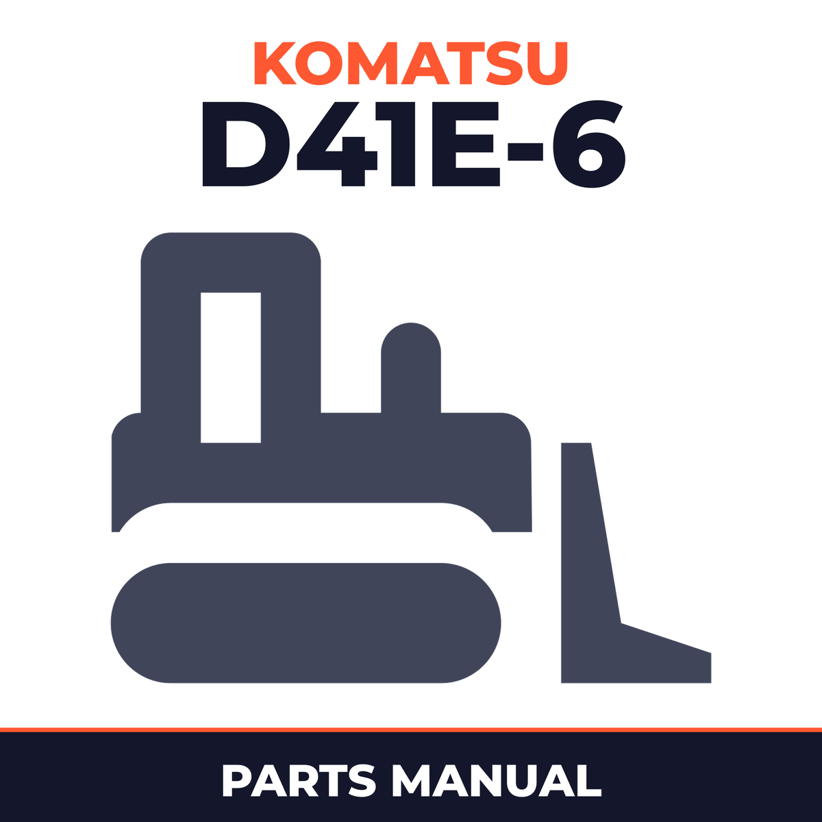 Komatsu D41E-6 Dozer Bulldozer Parts Book