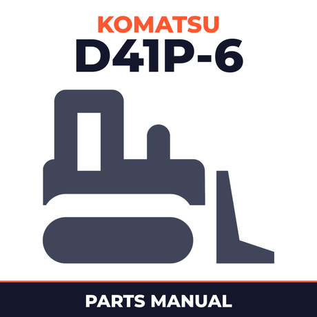 Komatsu D41P-6 Dozer Bulldozer Parts Book