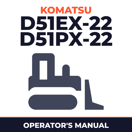 KOMATSU D51EX-22, D51PX-22 BULLDOZER Operation & Maintenance Manual