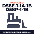 Komatsu D58E-1-1A-1B D58P-1-1B Workshop Service Manual