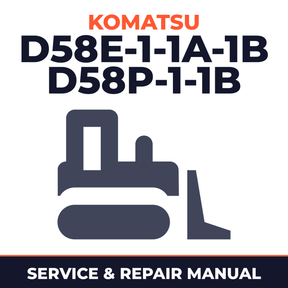 Komatsu D58E-1-1A-1B D58P-1-1B Workshop Service Manual