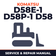 Komatsu D58E-1 D58P-1 D58 Dozer bulldozer Service Repair Shop Manual