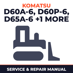Komatsu D60A-6 D60P-6 D65A-6 D65P-6 Dozer Bulldozer Service Repair Workshop Manual (SN: 31001 and up, 32001 and up)