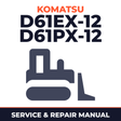 KOMATSU D61EX-12 D61PX-12 DOZER Service Shop Manual
