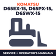KOMATSU D65EX-15, D65PX-15, D65WX-15 BULLDOZER Service Repair Manual + Operation & Maintenance Manual