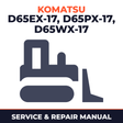Komatsu D65EX-17 D65PX-17 D65WX-17 Dozer Bulldozer Service Repair Workshop Manual (SN: 1001 and up)