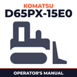 KOMATSU D65PX-15E0 BULLDOZER Operation & Maintenance Manal