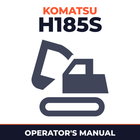KOMATSU (DEMAG) H185S Hydraulic SHOVEL Operation & Maintenance Manual (S/N: 06081)