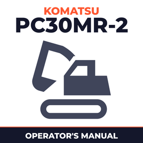 KOMATSU GALEO PC30MR-2 Operation & Maintenance Manual