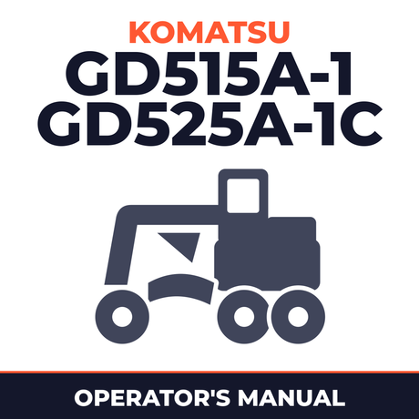 Komatsu GD515A-1,GD525A-1c operation and maintenance manual