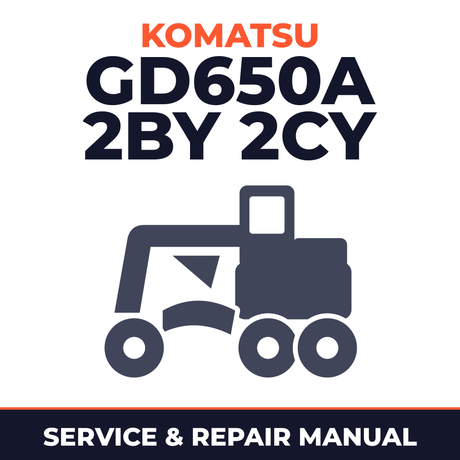 Komatsu GD650A 2BY 2CY Motor Grader Workshop Service Manual