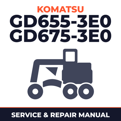 KOMATSU GD655-3E0, GD675-3E0 MOTOR GRADER Service Shop Repair Manual
