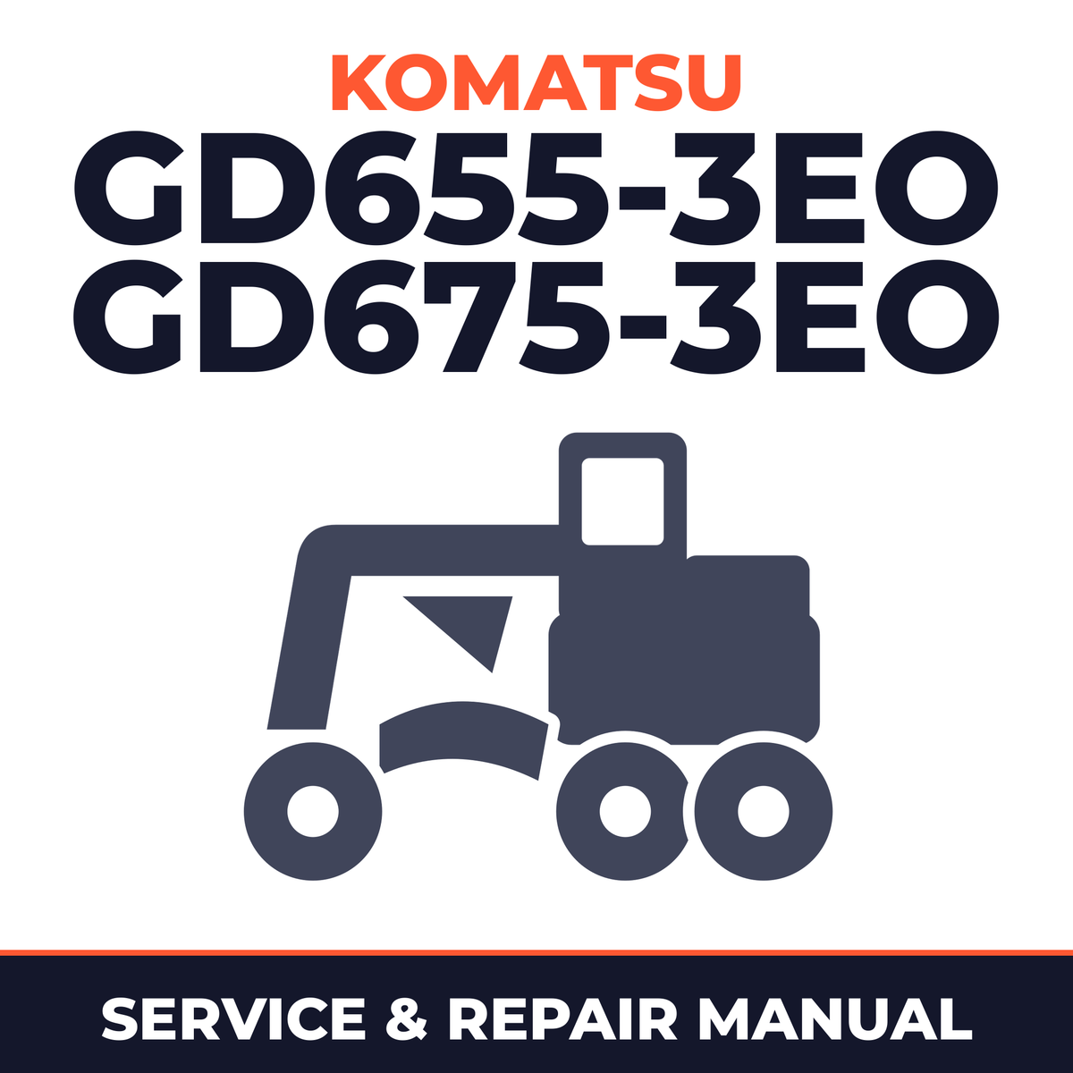 KOMATSU GD655-3EO GD675-3EO MOTOR GRADER Service Shop Manual