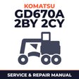 Komatsu GD670A 2BY 2CY Motor Grader Workshop Service Manual