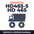 Komatsu HD465-5 HD 465 Dump Truck Service Manual (HD465-5 4626 and up ,HD605-5 1013 and up )