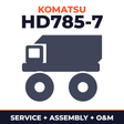 KOMATSU HD785-7 Dump Truck Service Repair Manual + Field ASSEMBLY Manual + Operation & Maintenance Manual