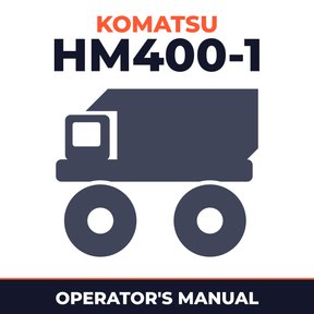 KOMATSU HM400-1 Articulated Dump Truck Operation & Maintenance Manual (S/N: 1276 and up)
