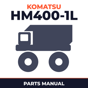 Komatsu HM400-1L Articulated Dump Truck Parts Catalogue Manual - SN A10001 and UP