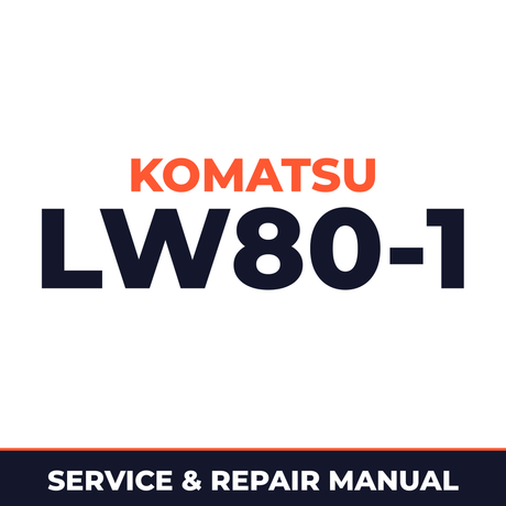 Komatsu LW80-1 mobile Crane Service & Repair Manual