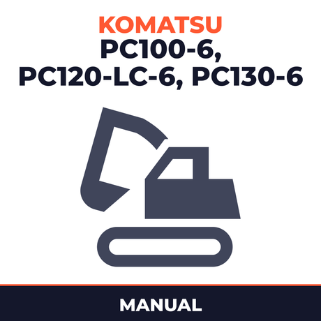 Komatsu PC100-6 PC120-LC-6 PC130-6 Excavator Manual