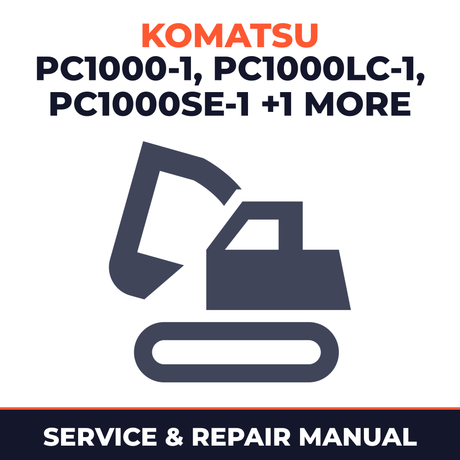 KOMATSU PC1000-1,PC1000LC-1,PC1000SE-1,PC1000SP-1 Hydraulic Excavator Service Repair Shop Manual SN 10001 and UP