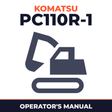 Komatsu PC110R-1 Hydraulic Excavator Operation & Maintenance Manual (SN 2265010001 and up)
