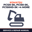 KOMATSU PC120-5K, PC130-5K, PC150HD-5K, PC150NHD-5K, PC180LC-5K, PC180LLC-5K, PC180NLC-5K Hydraulic Excavator Service Shop REPAI