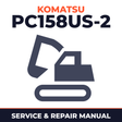 Komatsu PC158US-2 Hydraulic Excavator Service & Repair Manual