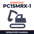 Komatsu PC15MRX-1 Operation & Maintenance Manual Excavator Owners Book