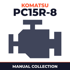Komatsu PC15R-8, 3 x manuals. Machine,engine & operation.
