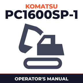 Komatsu PC1600sp-1 operation and maintenance manual