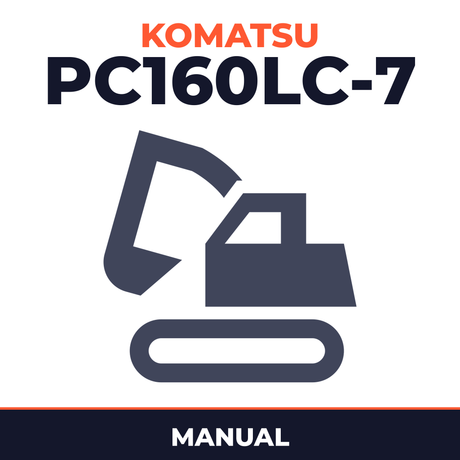 Komatsu PC160LC-7 Excavator Manual