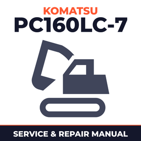 KOMATSU PC160LC-7 Hydraulic Excavator Service Shop Repair Manual