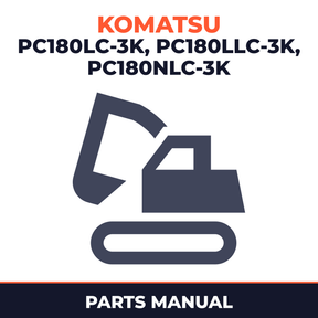 Komatsu PC180LC-3K PC180LLC-3K PC180NLC-3K Hydraulic Excavators Parts Manual (S/N: K10001 and up)