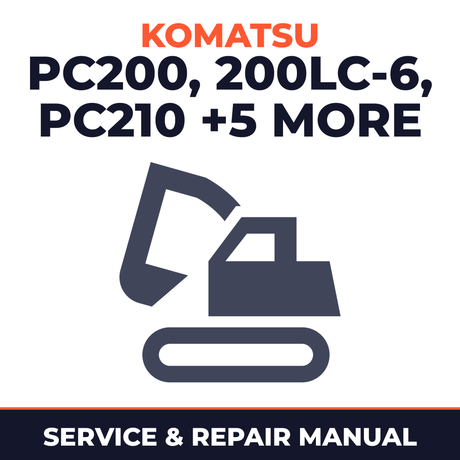 Komatsu PC200, 200LC-6 PC210,210LC-6 PC220,220LC-6 PC230,230LC-6 Workshop Service Repair Manual
