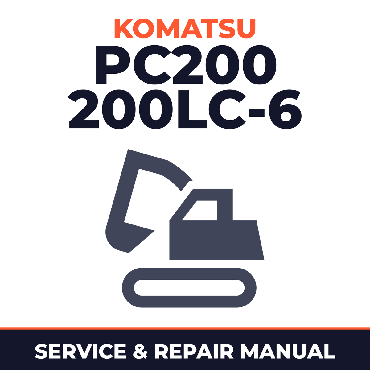 Komatsu PC200 200LC-6 STD Serial 96514 and up Shop Service Repair Manual