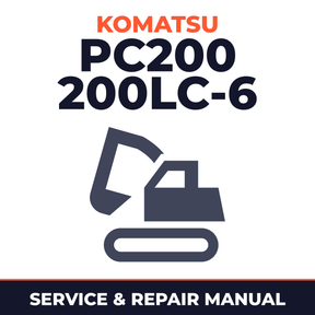 Komatsu PC200 200LC-6 STD Serial 96514 and up Shop Service Repair Manual